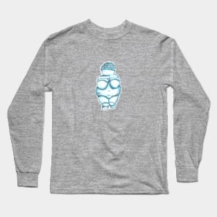 Blue Venus (of Willendorf) Long Sleeve T-Shirt